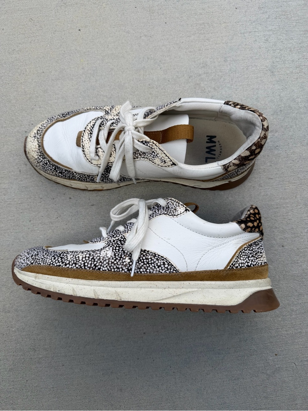 Madewell Kickoff Trainer Sneakers Spot Dot Calf Hair Leather Women's
Size:10